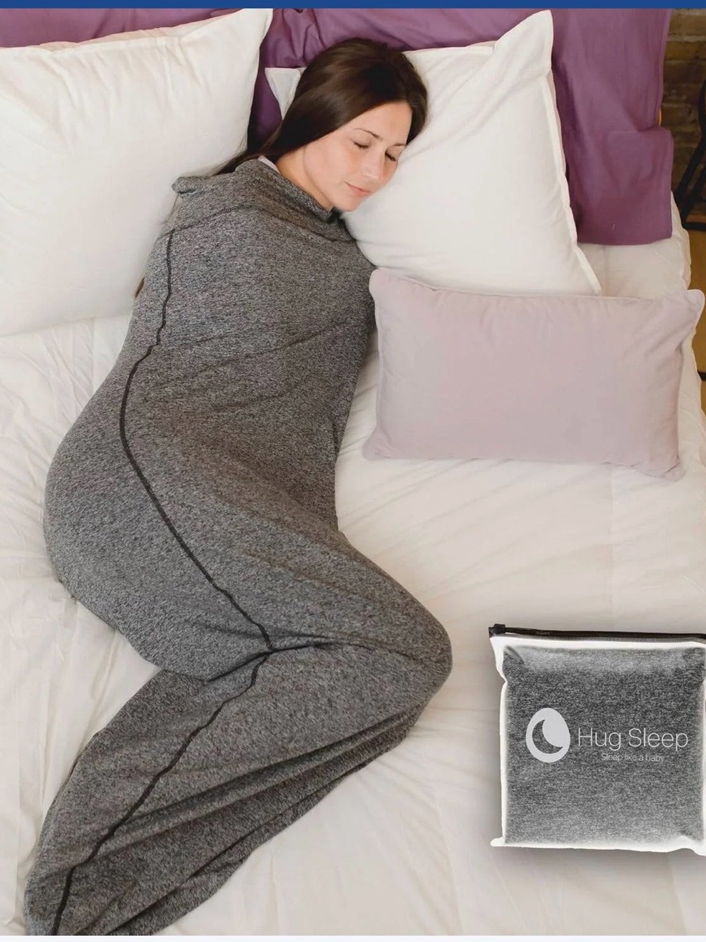 Hug sleep Gray Wearable Sleep Sack - Cozy Bed Wrap